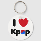 I love K-pop keychain Schlüsselanhänger (Vorderseite)