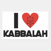 I love Kabbalah Rechteckiger Aufkleber (Vorderseite)