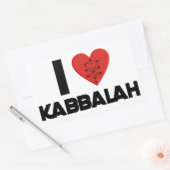 I love Kabbalah Rechteckiger Aufkleber (Umschlag)