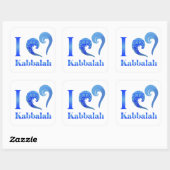 I love Kabbalah Rectangular Sticker (Blatt)