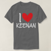 I Love Keenan Name Personalized Men Guy BFF Friend T-Shirt (Design vorne)