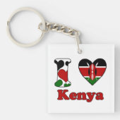I love Kenya Schlüsselanhänger (Vorderseite)