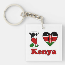 I love Kenya Schlüsselanhänger
