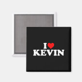 I Love Kevin - Heart Long Sleeve Magnet (Vorderseite/Rückseite)