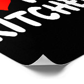 I Love Kitchen - Heart - Funny Cute Cook Remodel C Poster (Ecke)