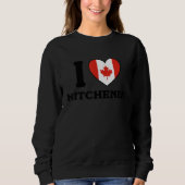 I Love Kitchener Canada Heart Flag Sweatshirt (Vorderseite)