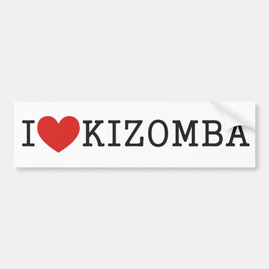 I love Kizomba Autoaufkleber (Vorne)