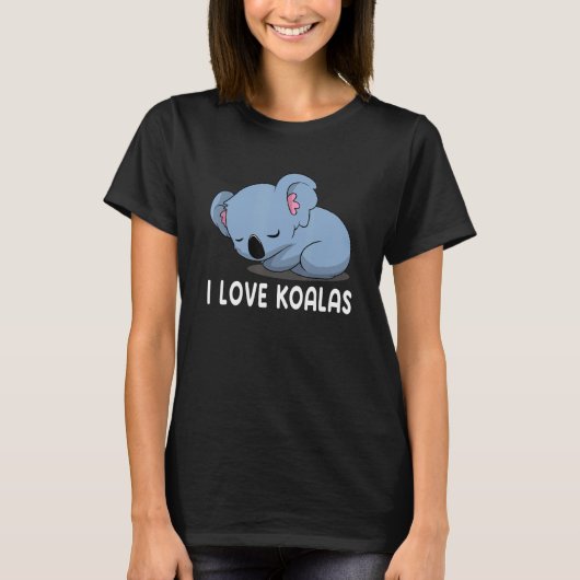 I Love Koalas Cute Koala 2 T-Shirt (Vorderseite)