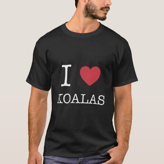 I Love Koalas I He Koalas T-Shirt (Vorderseite)