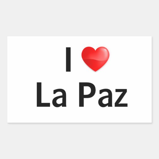 I love La Paz Rechteckiger Aufkleber (Vorderseite)