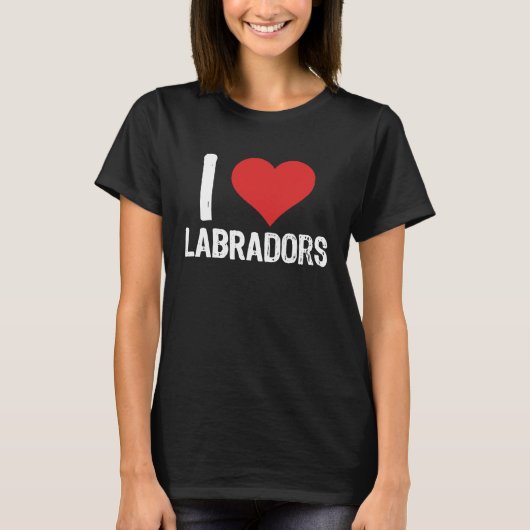 I Love Labradors T-Shirt (Vorderseite)