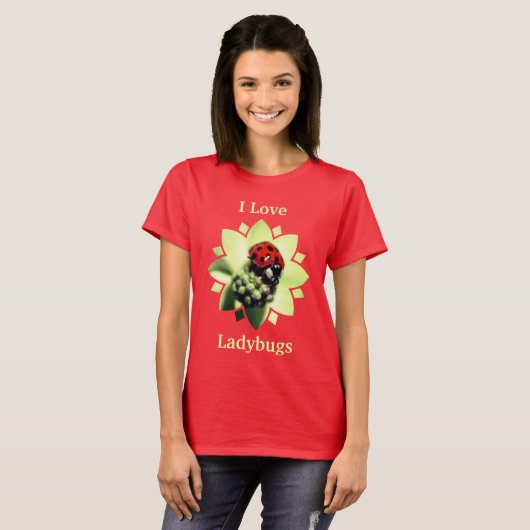I Love Ladybugs Cute T-Shirt (Vorne ganz)