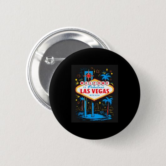 I Love Las Vegas Nevada City Vegas Souvenir Las Ve Button (Vorne & Hinten)