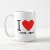 I love Liechtenstein square sticker Kaffeetasse (Links)