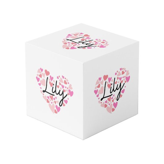 I love Lily Würfel (Vorderseite Schrägansicht)
