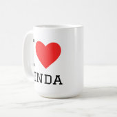 I love linda kaffeetasse (Vorderseite Links)