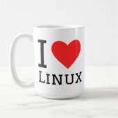 I love linux kaffeetasse (Links)