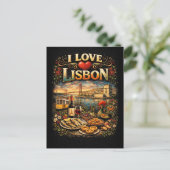 I Love Lisbon Postkarte (Stehend Vorderseite)