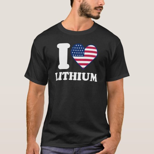 I love Lithium I heart Lithium T-Shirt (Vorderseite)