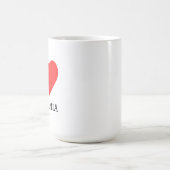 I love Lithuania square sticker Kaffeetasse (Mittel)
