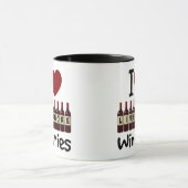 I Love Livermore Wineries Heart and Wine Bottles Tasse (Zentrum)