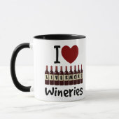 I Love Livermore Wineries Heart and Wine Bottles Tasse (Links)