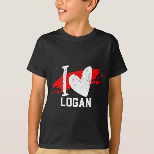 I Love Logan I Heart Logan  T-Shirt (Vorderseite)