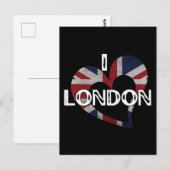 I LOVE LONDON POSTKARTE (Vorne/Hinten)