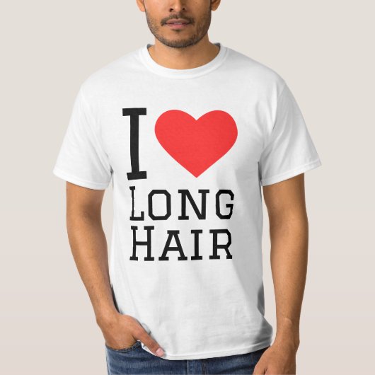 I love long hair T-Shirt (Vorderseite)