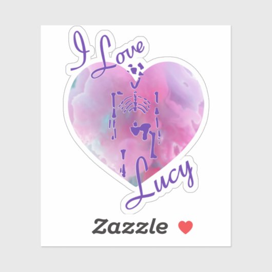 I Love Lucy Fossil Australopithecus Aufkleber (Blatt)