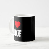 I Love Luke - Heart - Name Kaffeetasse (Vorderseite Links)