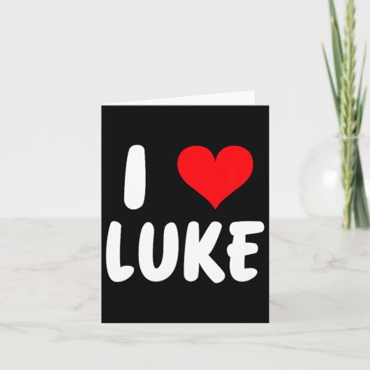I Love Luke - Heart - Name Karte (Vorderseite)