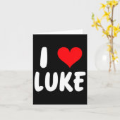 I Love Luke - Heart - Name  Karte (Gelbe Blume)