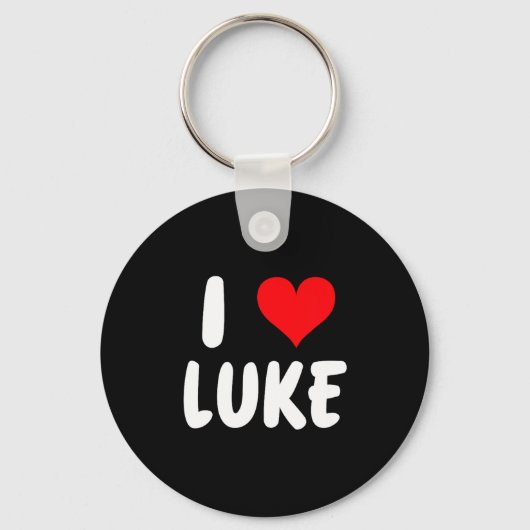 I Love Luke - Heart - Name Schlüsselanhänger (Vorderseite)