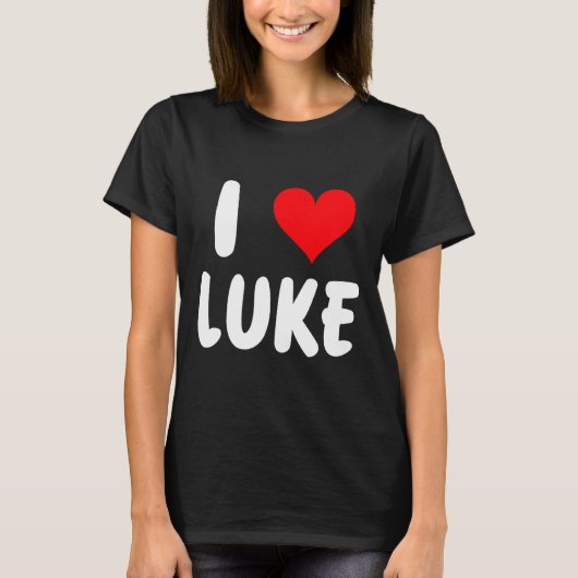 I Love Luke - Heart - Name T-Shirt (Vorderseite)