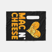 I Love Mac N' Cheese Funny Mac And Cheese Fleecedecke (Vorderseite (Horizontal))