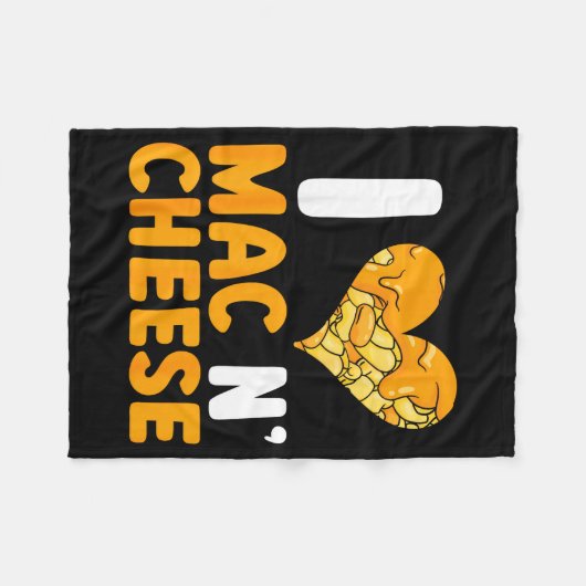 I Love Mac N' Cheese Funny Mac And Cheese  Fleecedecke (Vorderseite (Horizontal))