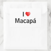 I love Macapá Rechteckiger Aufkleber (Tasche)