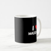 I Love Mackenzie - Heart - Name  Kaffeetasse (VorderseiteRechts)