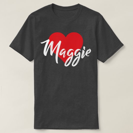 I Love Maggie First Name Tshirt I Heart Named (Design vorne)
