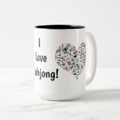 I Love Mahjong Mug Zweifarbige Tasse (VorderseiteRechts)