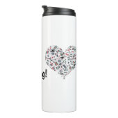 I Love Mahjong Thermal Tumbler Thermosbecher (Nach rechts gedreht)