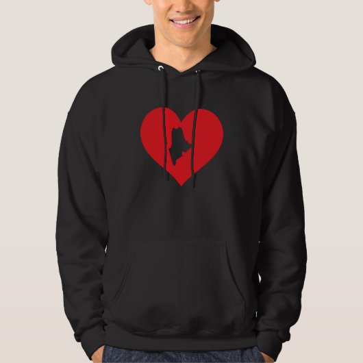 I Love Maine Heart  Resident State Pride Hoodie (Vorderseite)