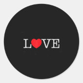 I Love Malachi Heart Family Name Malachi Groovy Runder Aufkleber (Vorderseite)