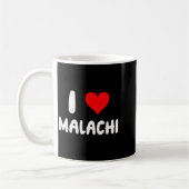 I Love Malachi - Heart - Name Kaffeetasse (Links)