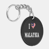 I Love Malaysia, heart-shaped flag, Schlüsselanhänger (Vorderseite links)