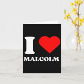 I Love Malcolm I Heart Malcolm Name Y2k Valentines Karte (Gelbe Blume)