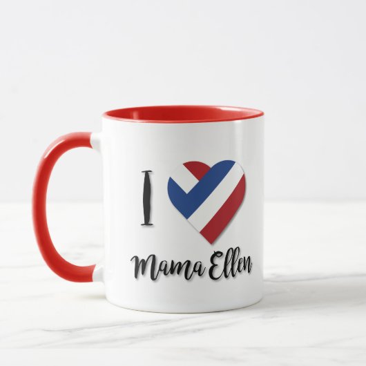 I Love Mama Ellen with Netherlands Flag Tasse (Links)
