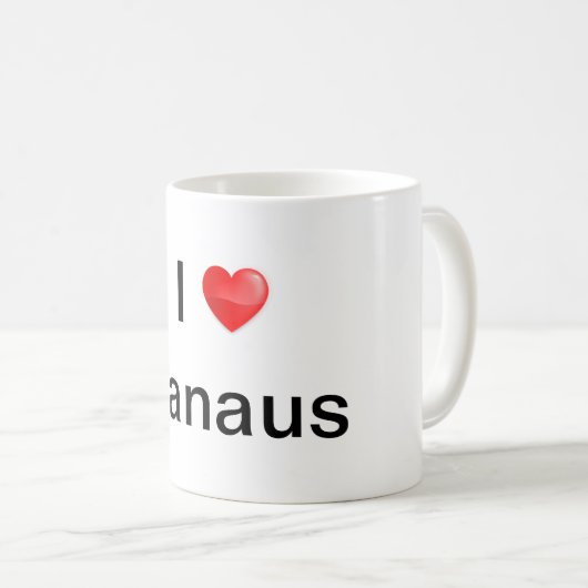 I love Manaus Kaffeetasse (VorderseiteRechts)