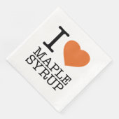 I LOVE MAPLE SYRUP SERVIETTE (Ecke)